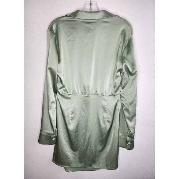 Dirty Martini Long Sleeve Pale Green Mini Dress by Cider Women's Size Large - Picture 4 of 11